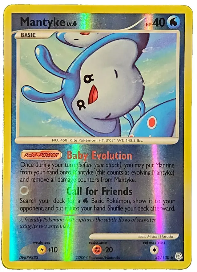 Mantyke [Reverse Holo] - Pokemon Diamond & Pearl #55