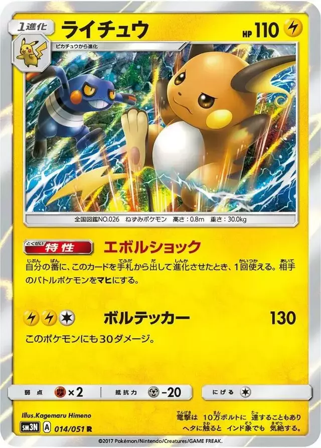 Raichu - Pokemon Japanese Darkness that Consumes Light #14