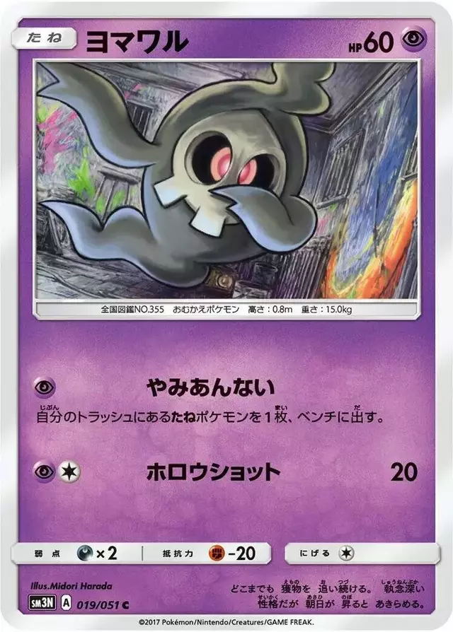 Duskull - Pokemon Japanese Darkness that Consumes Light #19