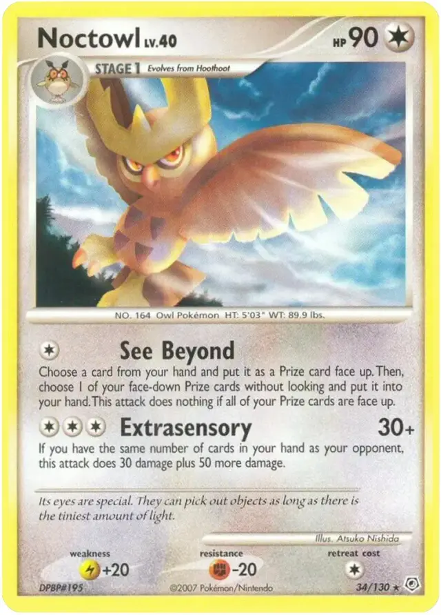 Noctowl - Pokemon Diamond & Pearl #34