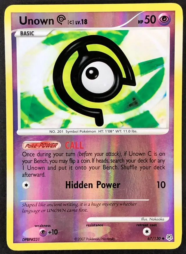 Unown C [Reverse Holo] - Pokemon Diamond & Pearl #67