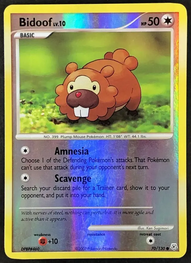 Bidoof [Reverse Holo] - Pokemon Diamond & Pearl #70