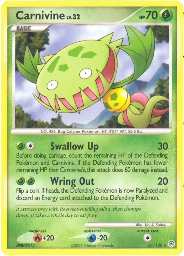 Carnivine - Pokemon Diamond & Pearl #21