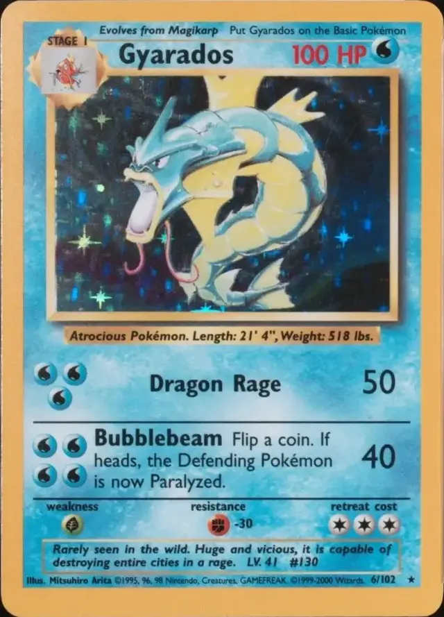 Gyarados [1999-2000] - Pokemon Base Set #6