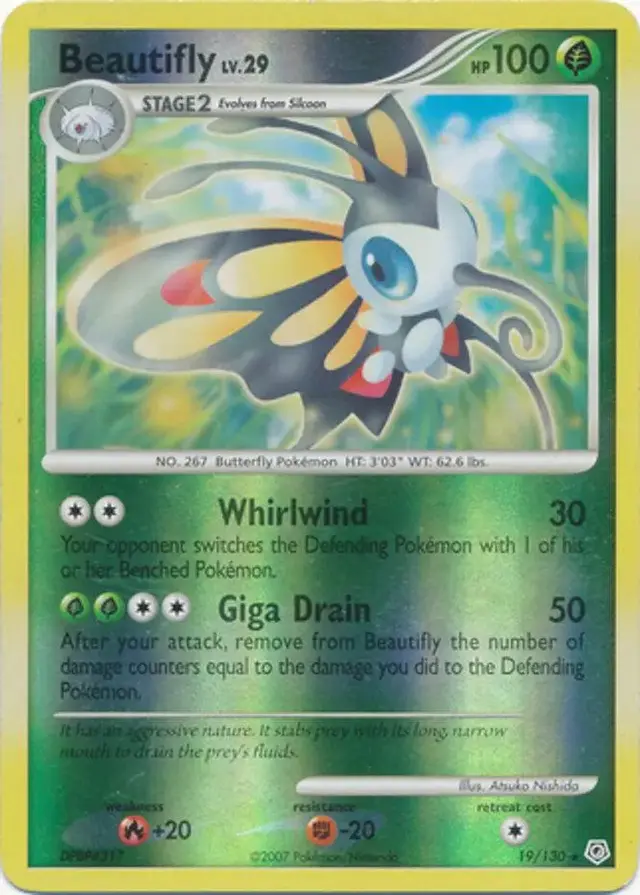 Beautifly [Reverse Holo] - Pokemon Diamond & Pearl #19