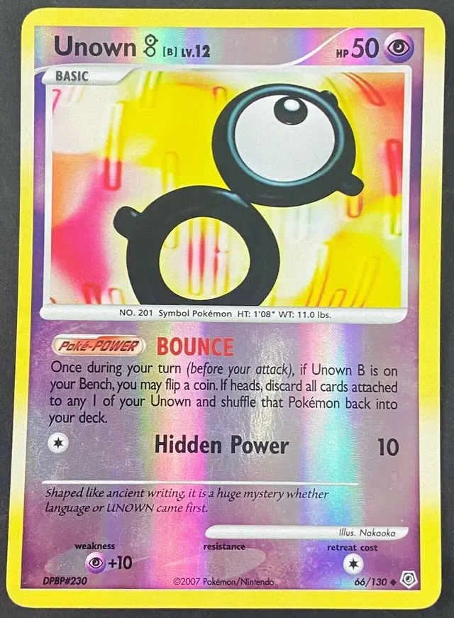 Unown B [Reverse Holo] - Pokemon Diamond & Pearl #66