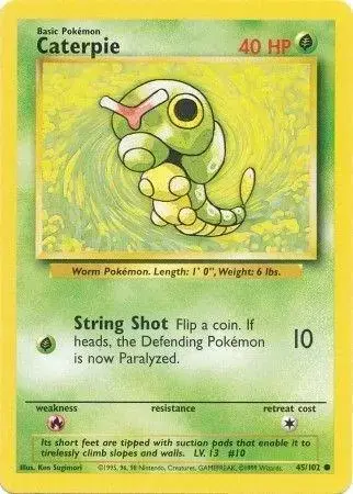 Caterpie - Pokemon Base Set #45