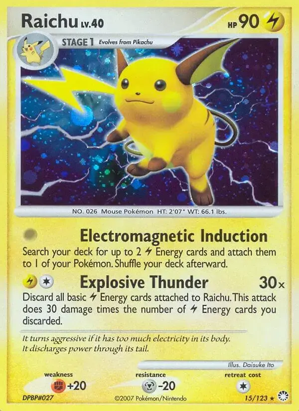 Raichu - Pokemon Mysterious Treasures #15