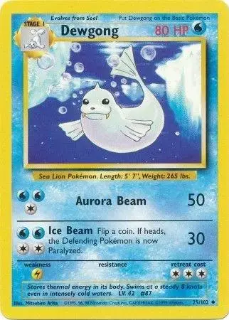 Dewgong - Pokemon Base Set #25