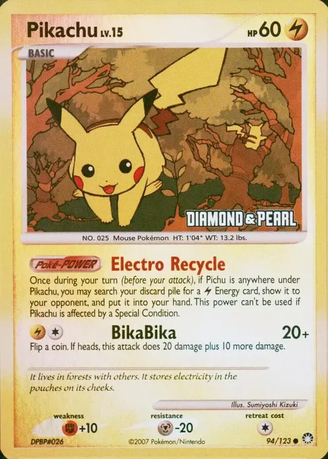 Pikachu [Stamped] - Pokemon Mysterious Treasures #94