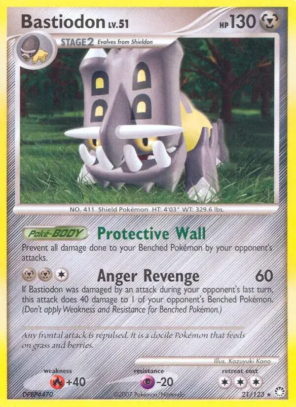 Bastiodon - Pokemon Mysterious Treasures #21