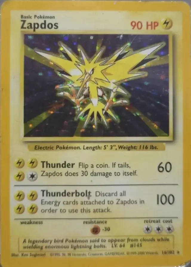 Zapdos [1999-2000] - Pokemon Base Set #16