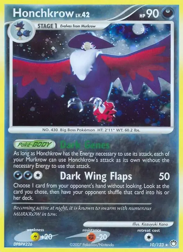 Honchkrow - Pokemon Mysterious Treasures #10