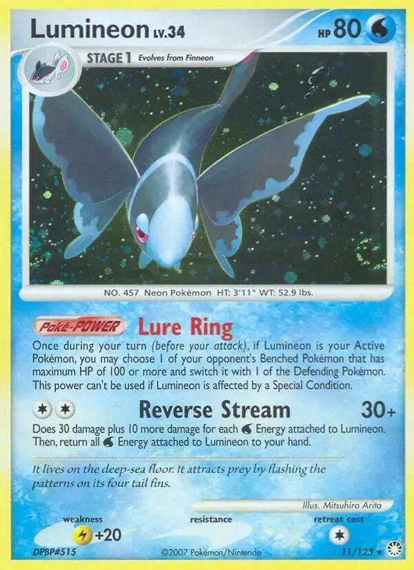 Lumineon - Pokemon Mysterious Treasures #11