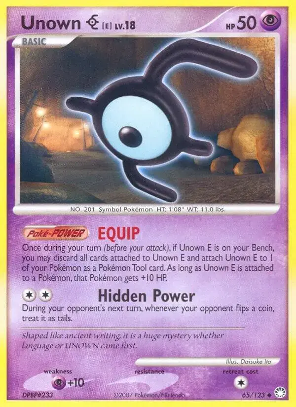 Unown E - Pokemon Mysterious Treasures #65
