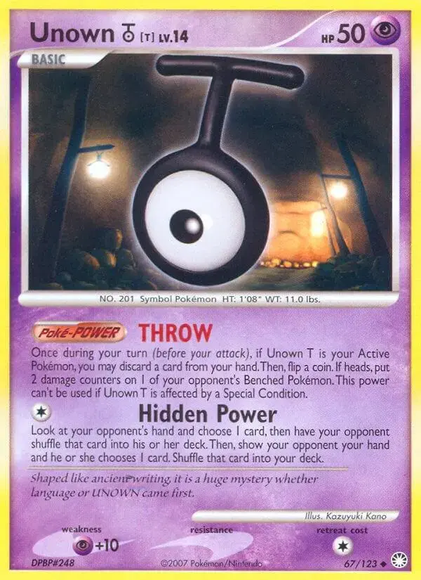 Unown T - Pokemon Mysterious Treasures #67