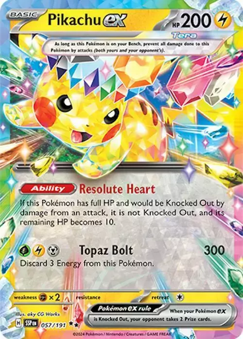 Pikachu ex - Pokemon Surging Sparks #57