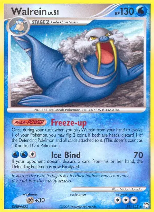 Walrein - Pokemon Mysterious Treasures #39