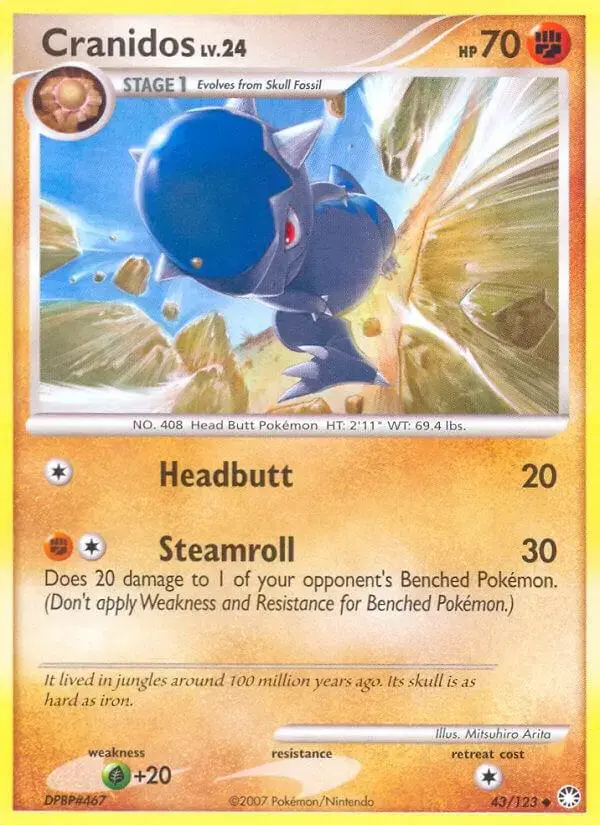 Cranidos - Pokemon Mysterious Treasures #43