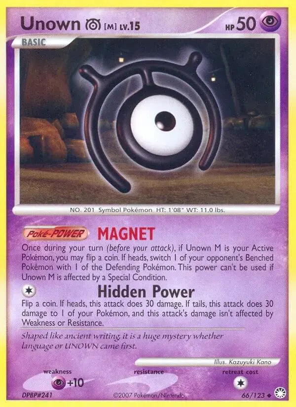 Unown M - Pokemon Mysterious Treasures #66
