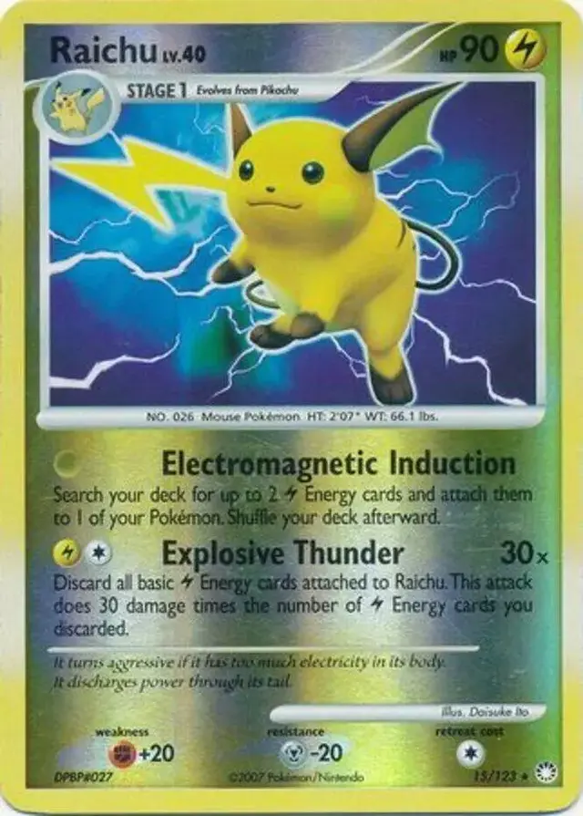 Raichu [Reverse Holo] - Pokemon Mysterious Treasures #15