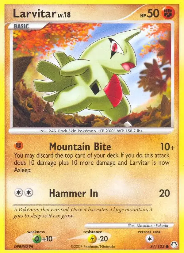 Larvitar - Pokemon Mysterious Treasures #87