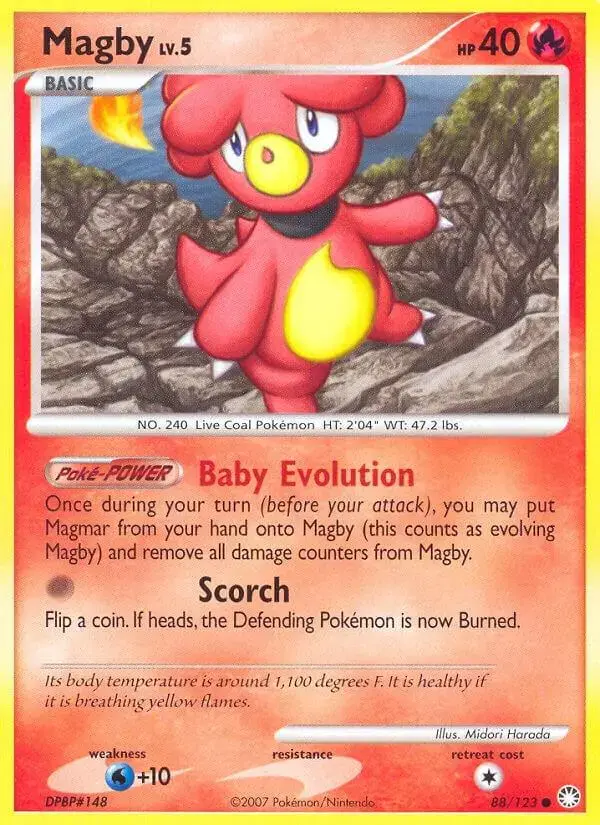 Magby - Pokemon Mysterious Treasures #88
