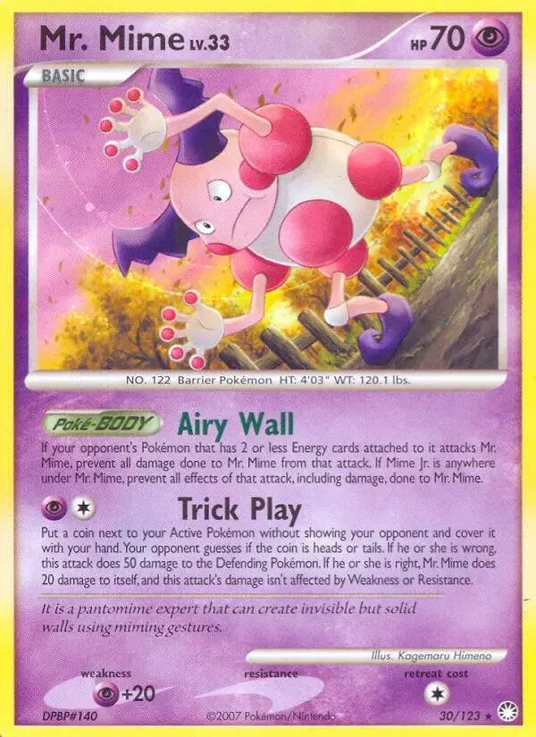 Mr. Mime - Pokemon Mysterious Treasures #30