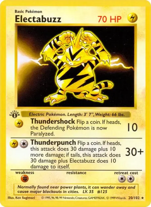 Electabuzz [1st Edition] - Pokemon Base Set #20