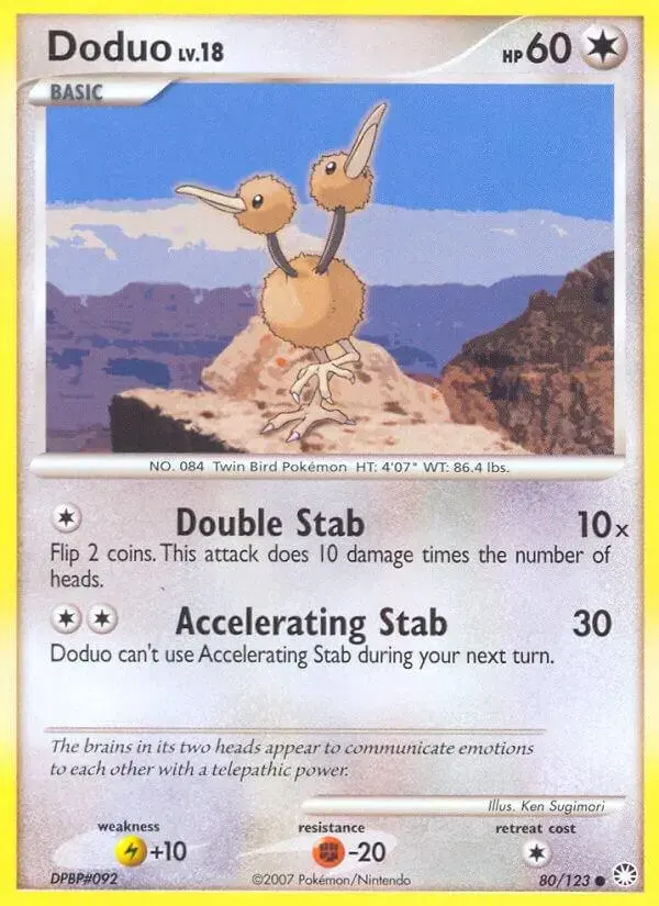 Doduo - Pokemon Mysterious Treasures #80