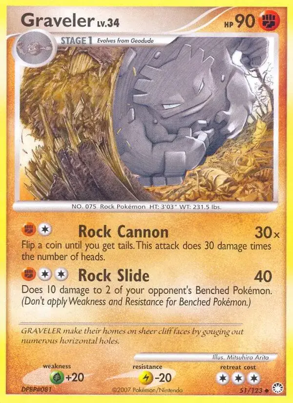 Graveler - Pokemon Mysterious Treasures #51