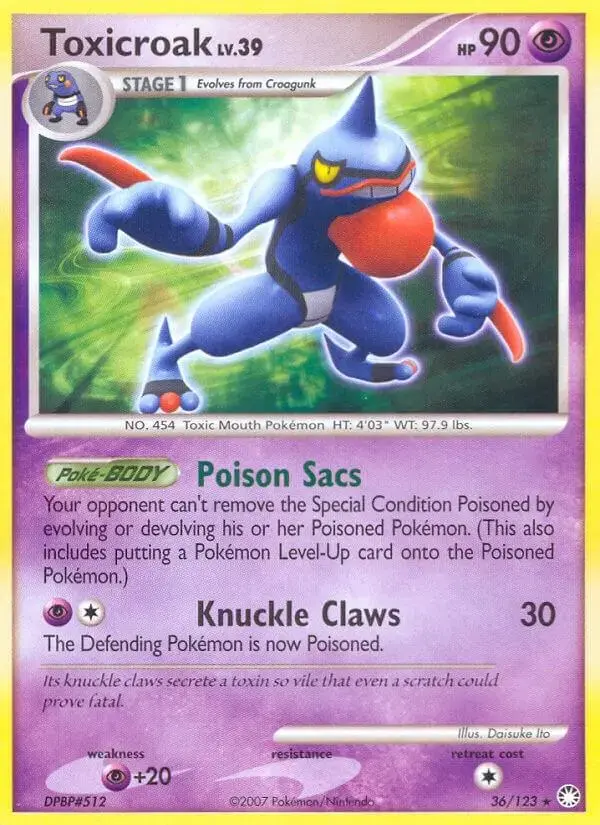 Toxicroak - Pokemon Mysterious Treasures #36