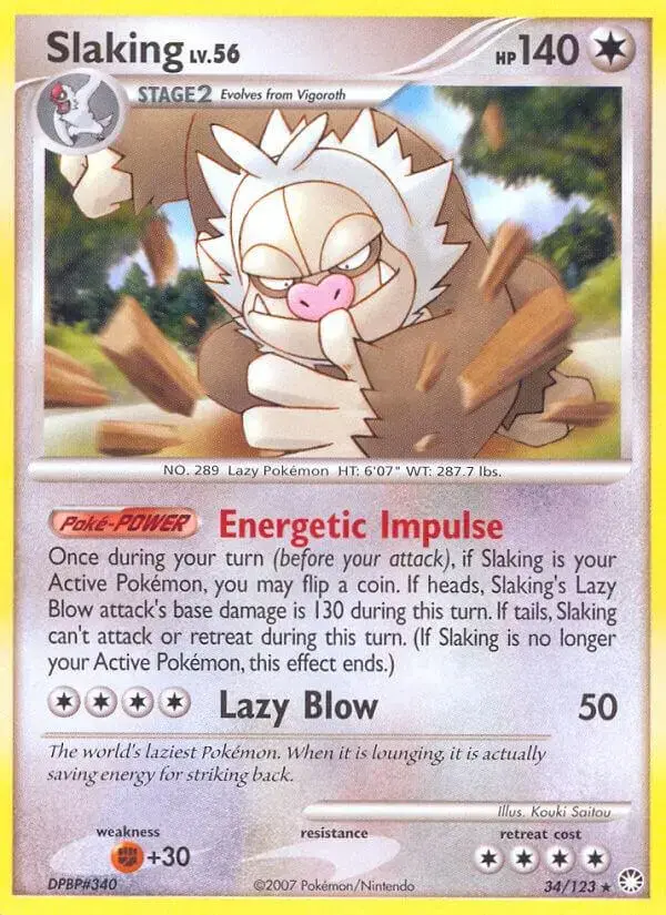 Slaking - Pokemon Mysterious Treasures #34