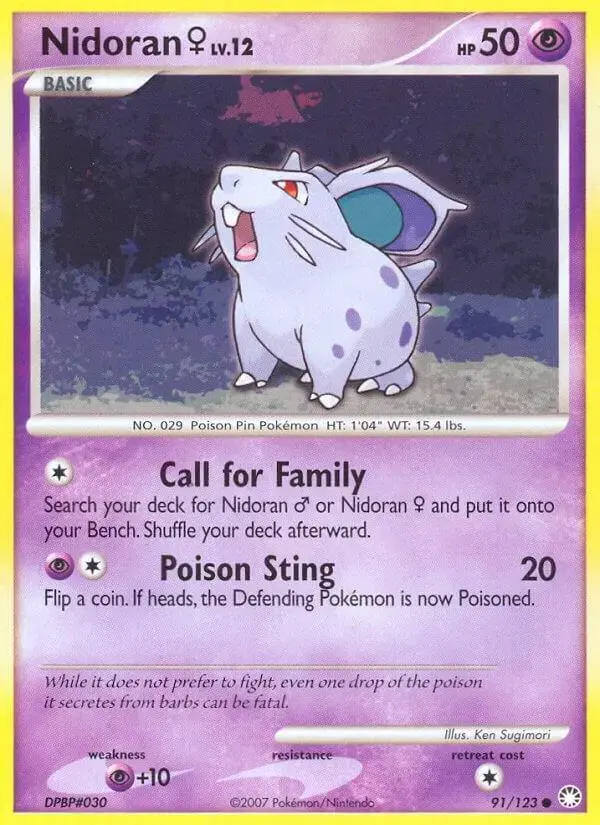 Nidoran F - Pokemon Mysterious Treasures #91