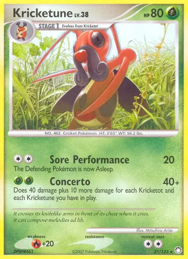 Kricketune - Pokemon Mysterious Treasures #27