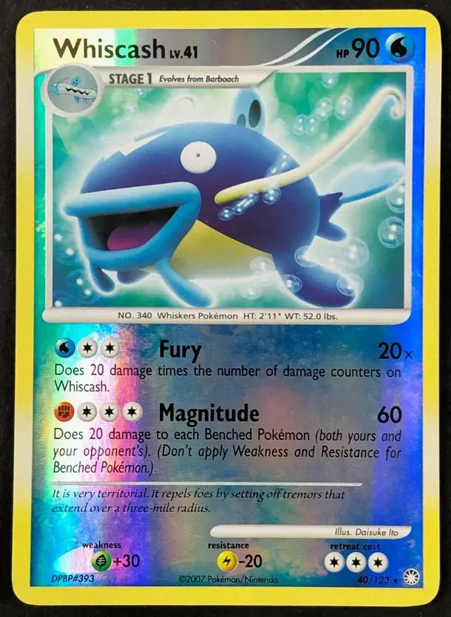 Whiscash [Reverse Holo] - Pokemon Mysterious Treasures #40