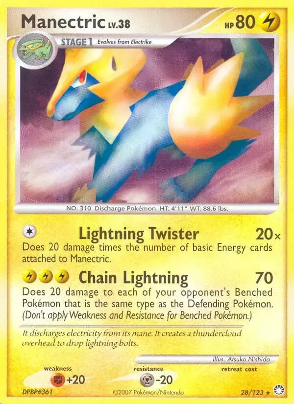 Manectric - Pokemon Mysterious Treasures #28