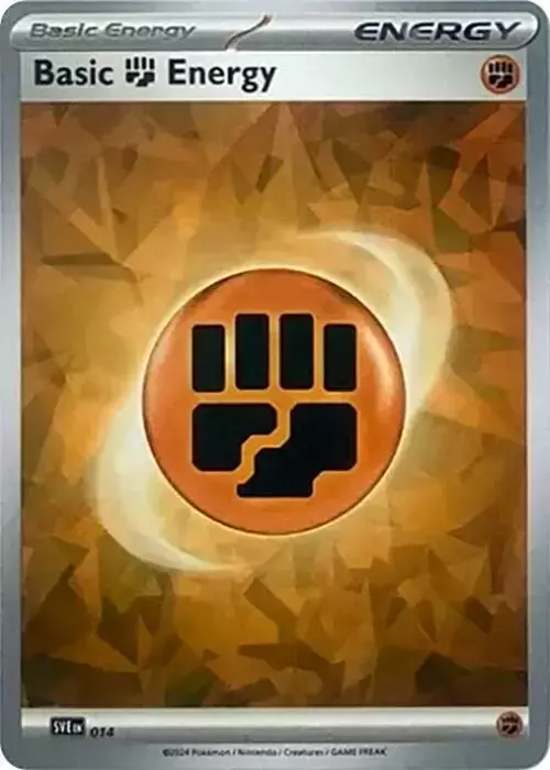 Pokemon Scarlet & Violet Energy set - most valuable card artwork (Basic Fighting Energy [Ice Cracked])