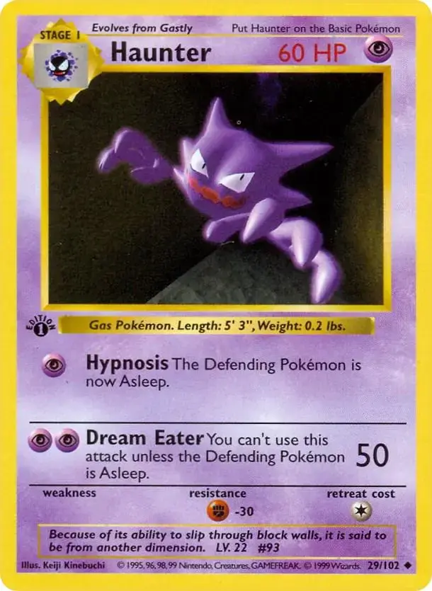 Haunter [1st Edition] - Pokemon Base Set #29