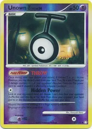 Unown T [Reverse Holo] - Pokemon Mysterious Treasures #67