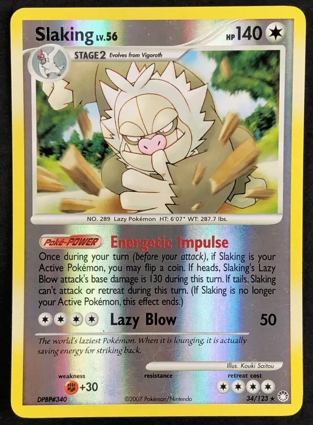 Slaking [Reverse Holo] - Pokemon Mysterious Treasures #34