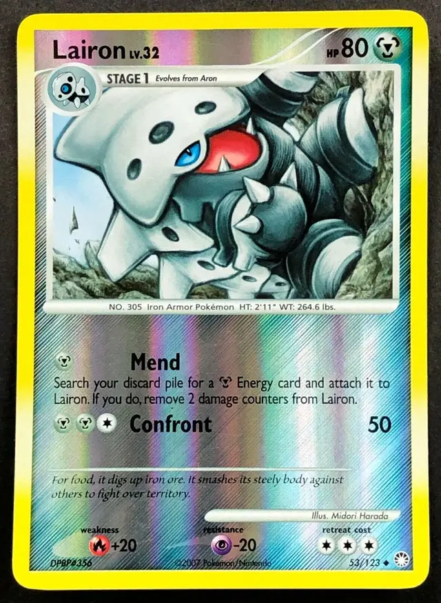 Lairon [Reverse Holo] - Pokemon Mysterious Treasures #53