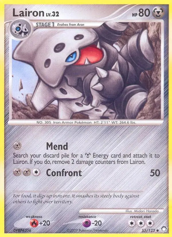 Lairon - Pokemon Mysterious Treasures #53