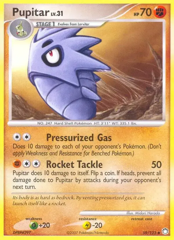 Pupitar - Pokemon Mysterious Treasures #59