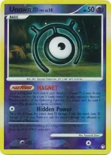 Unown M [Reverse Holo] - Pokemon Mysterious Treasures #66