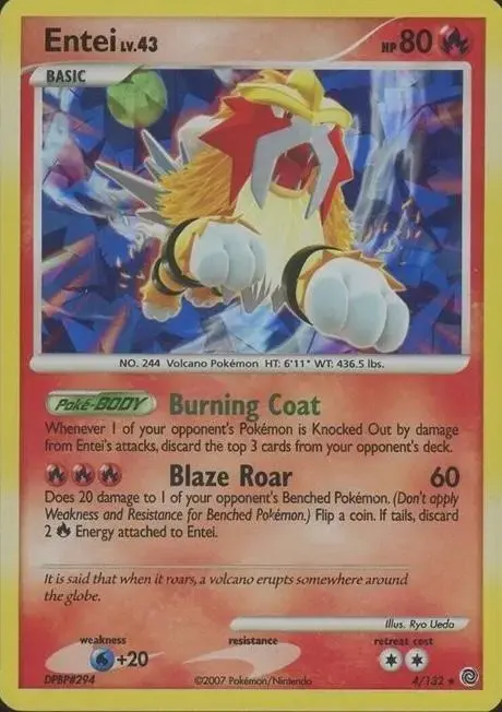 Entei [Cracked Ice] - Pokemon Secret Wonders #4