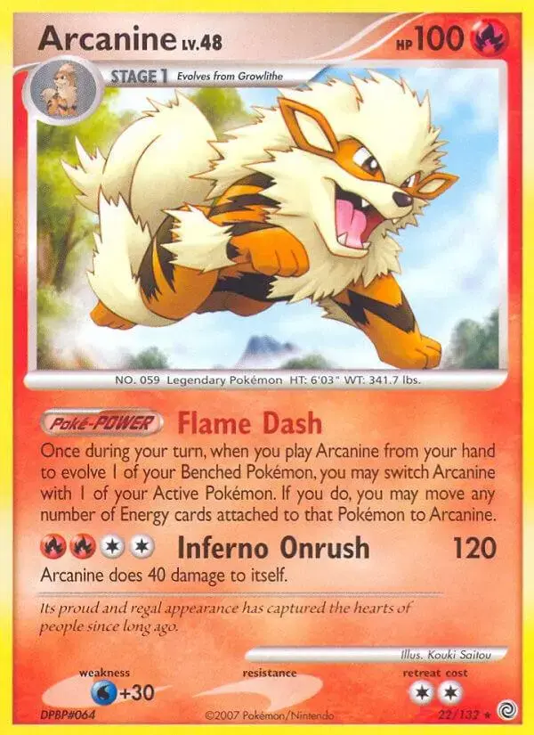 Arcanine - Pokemon Secret Wonders #22