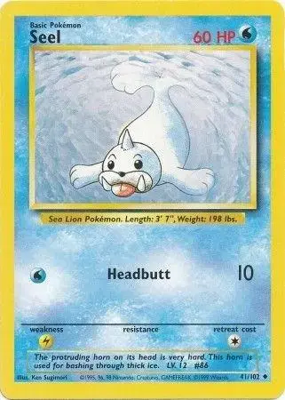 Seel #41 - Pokemon Base Set