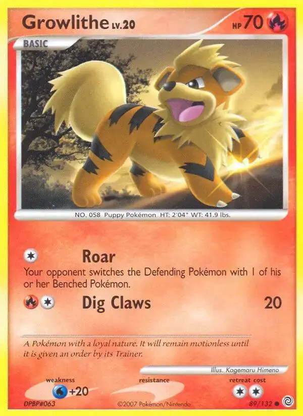 Growlithe - Pokemon Secret Wonders #89