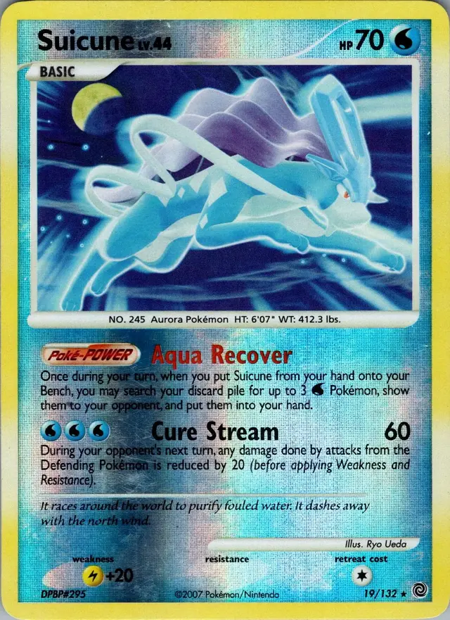 Suicune [Reverse Holo] - Pokemon Secret Wonders #19